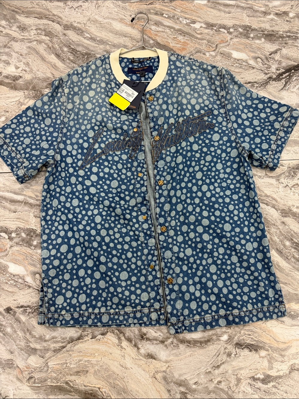 LOUIS VUITTON AUTHENTIC INFINITY DOTS DENIM SHIRT BRAND NEW